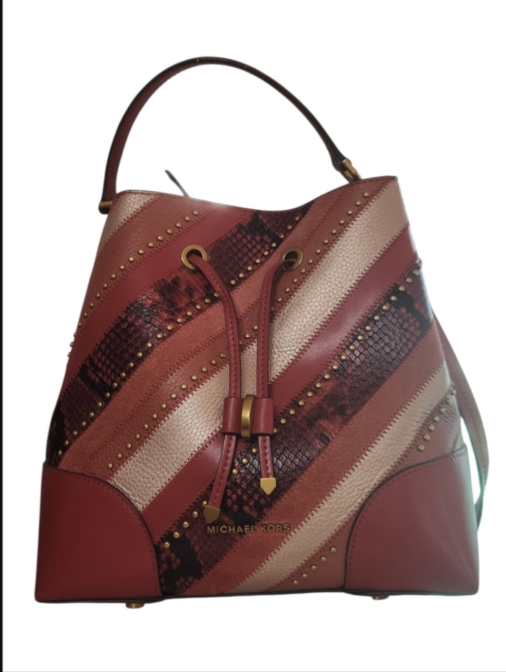 Michael Kors Mercer Gallery Medium Convertible Bucket Shoulder Terracotta